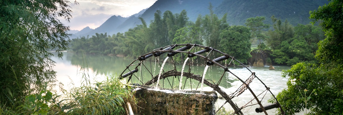 Bamboo waterwheel